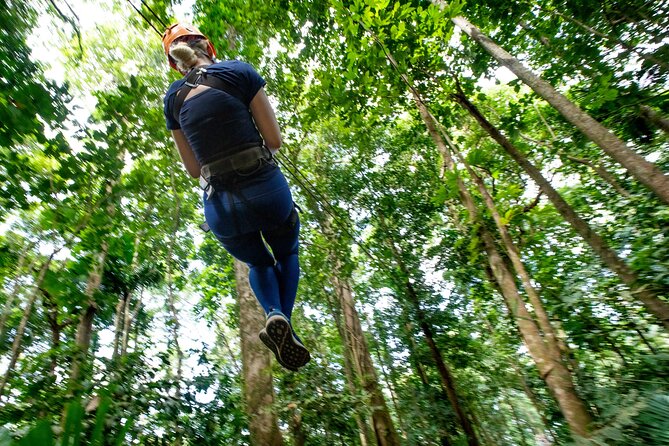 Adrena-Line Zipline, St. Lucia - The Tarzan swing and suspended web