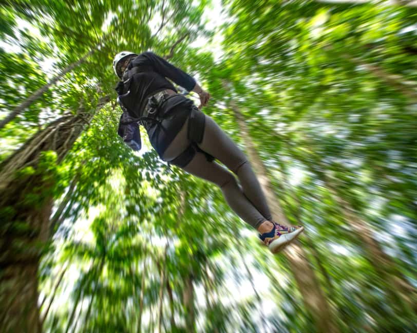 Castries, St. Lucia - Adrenaline Zipline - First steps through the Saint Lucia rainforest