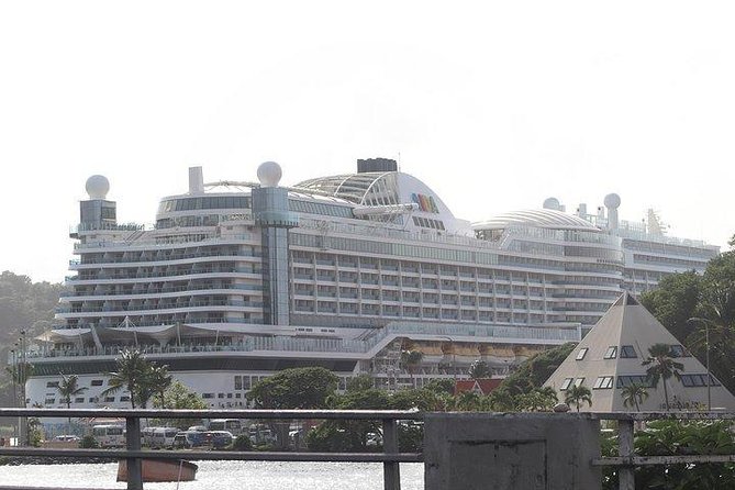 Cruise Ship - On Island for a Day Excursion - Entering Sulphur Springs by road