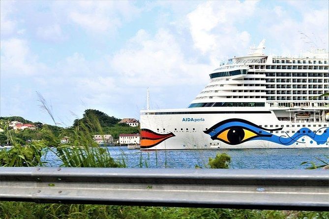 Cruise Ship - On Island for a Day Excursion - The road to the Pitons