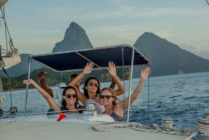 Piton Sunset Snorkel Cruise St. Lucia From Castries - Open bar, snacks, and the ride back