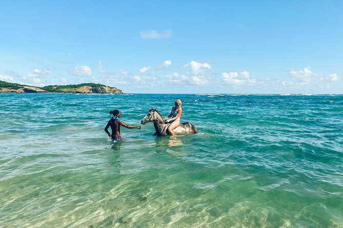 Private Beach Picnic Horseback Ride with Sandy Hoofs St. Lucia - Anse La Voute beach and the picnic stop