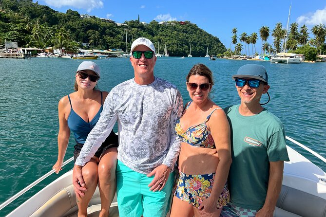 Private Boat Charter St. Lucia, boat tour to Soufriere. Half day. - Marigot Bay starts the west-coast story