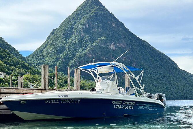 Private Boat Charter St. Lucia, boat tour to Soufriere. Half day. - Jalousie Beach sits between the Pitons