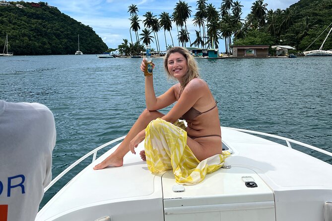 Private Boat Charter St. Lucia, boat tour to Soufriere. Half day. - Drinks, equipment, and pickup add real value