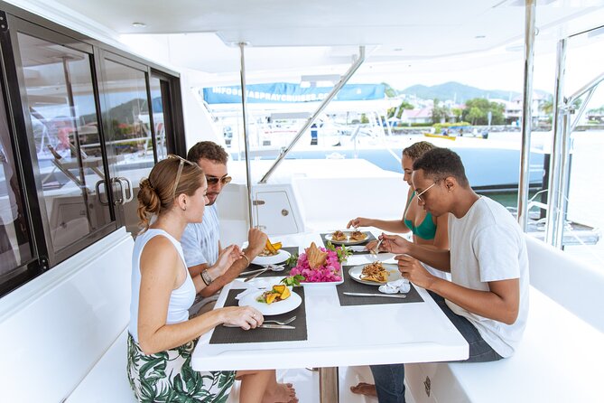Private Full Day Luxury Catamaran Excursion - The Pitons From the Sea