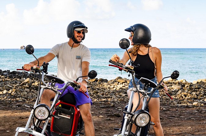 St.Lucia Beaches and Backroads Tour by Electric Big-Wheel Scooter - Darren Sammy National Cricket Stadium