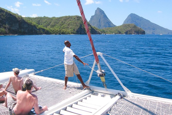 St Lucia Catamaran Day Sailing and Sightseeing Tour - Anse Cochon snorkeling and swimming stop