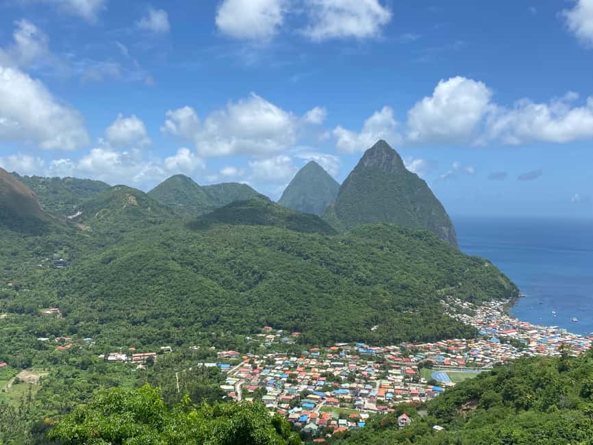 St Lucia: Mud Baths, Waterfall & Tet Paul Trail Tour - Malgretoute mineral baths, a calmer contrast