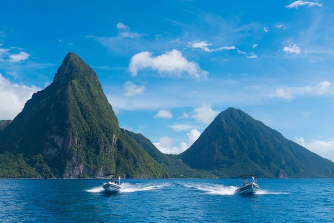 St. Lucia Speedboat and Power Snorkel From Castries - Leaving Castries and heading toward Soufriere