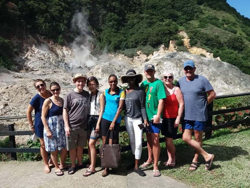 St. Lucia: Sulphur Springs, Waterfall, and Snorkeling Tour - Cooling off at Toraille Waterfall