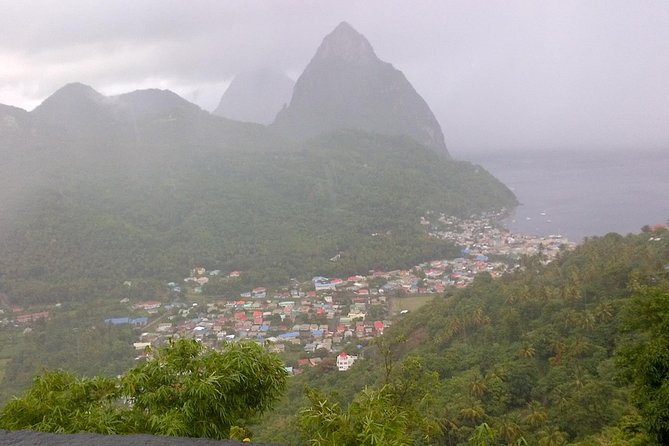 St. Lucia Tet Paul Nature Trail Tour - The View Toward Gros Piton and Petit Piton