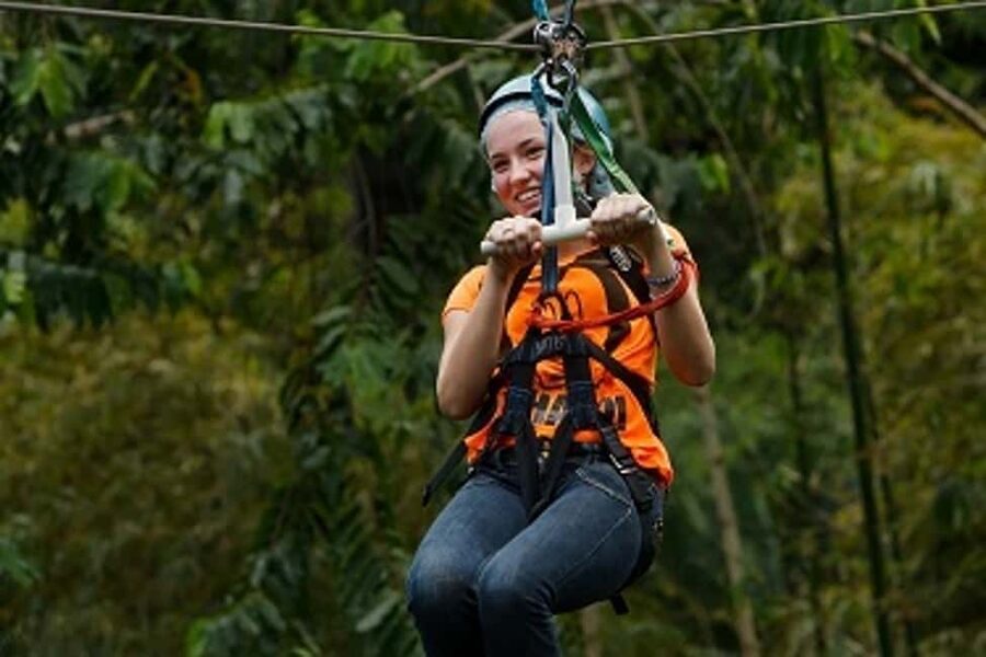 St Lucia Ultimate 3 Package: Aerial Tram Zip Line & Hiking - The short hike to the first platform