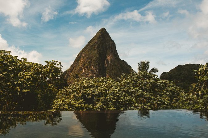 St. Lucia West Coast Airport Transfer - See The Pitons - Seeing the Pitons from the road